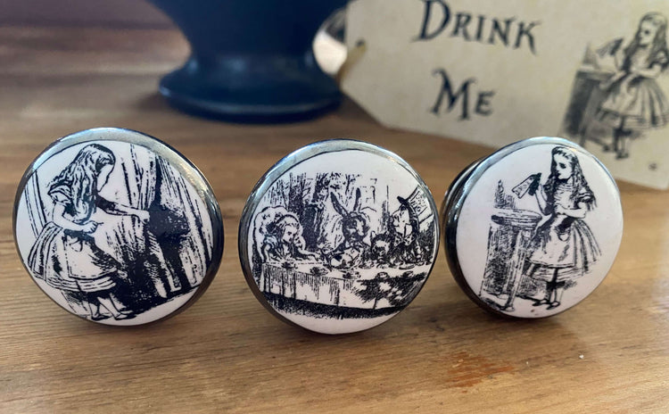 Alice in Wonderland cupboard knobs