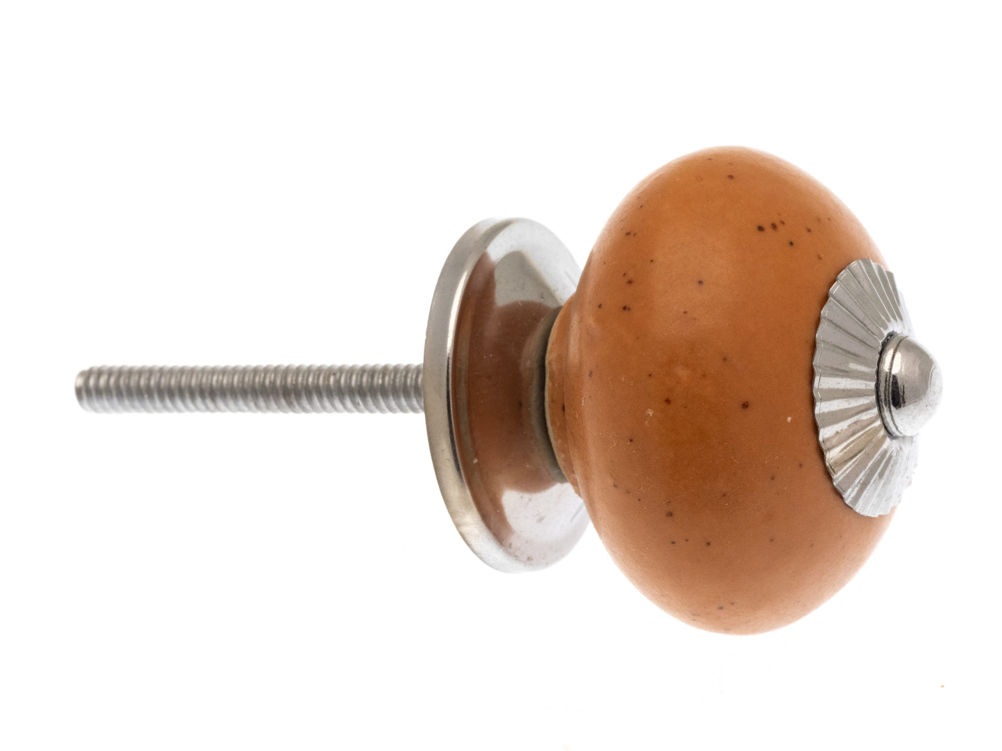 Ceramic Door Cupboard Knob in Mottled Earthy Brown