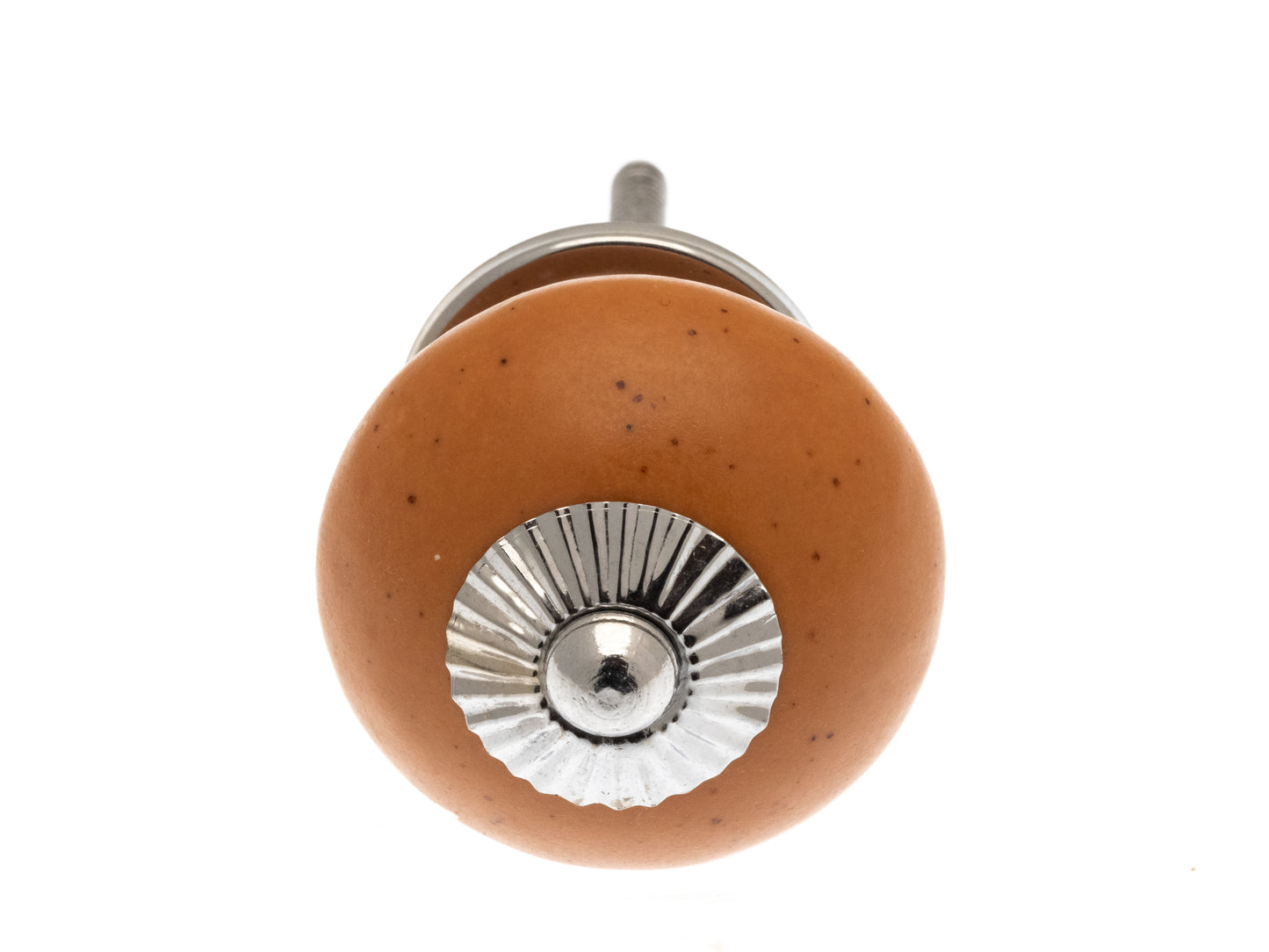 Ceramic Door Cupboard Knob in Mottled Earthy Brown