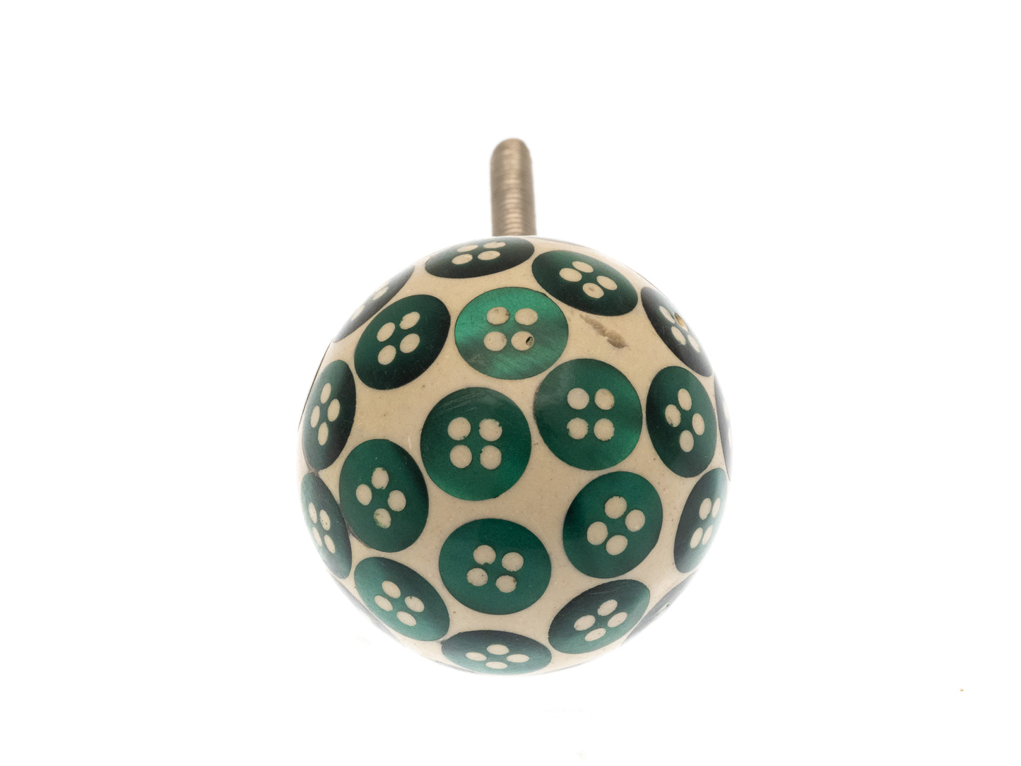 Bouton de placard rond en acrylique avec boutons verts