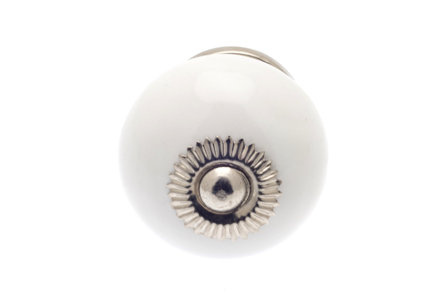 Round Ceramic Knob White 40mm