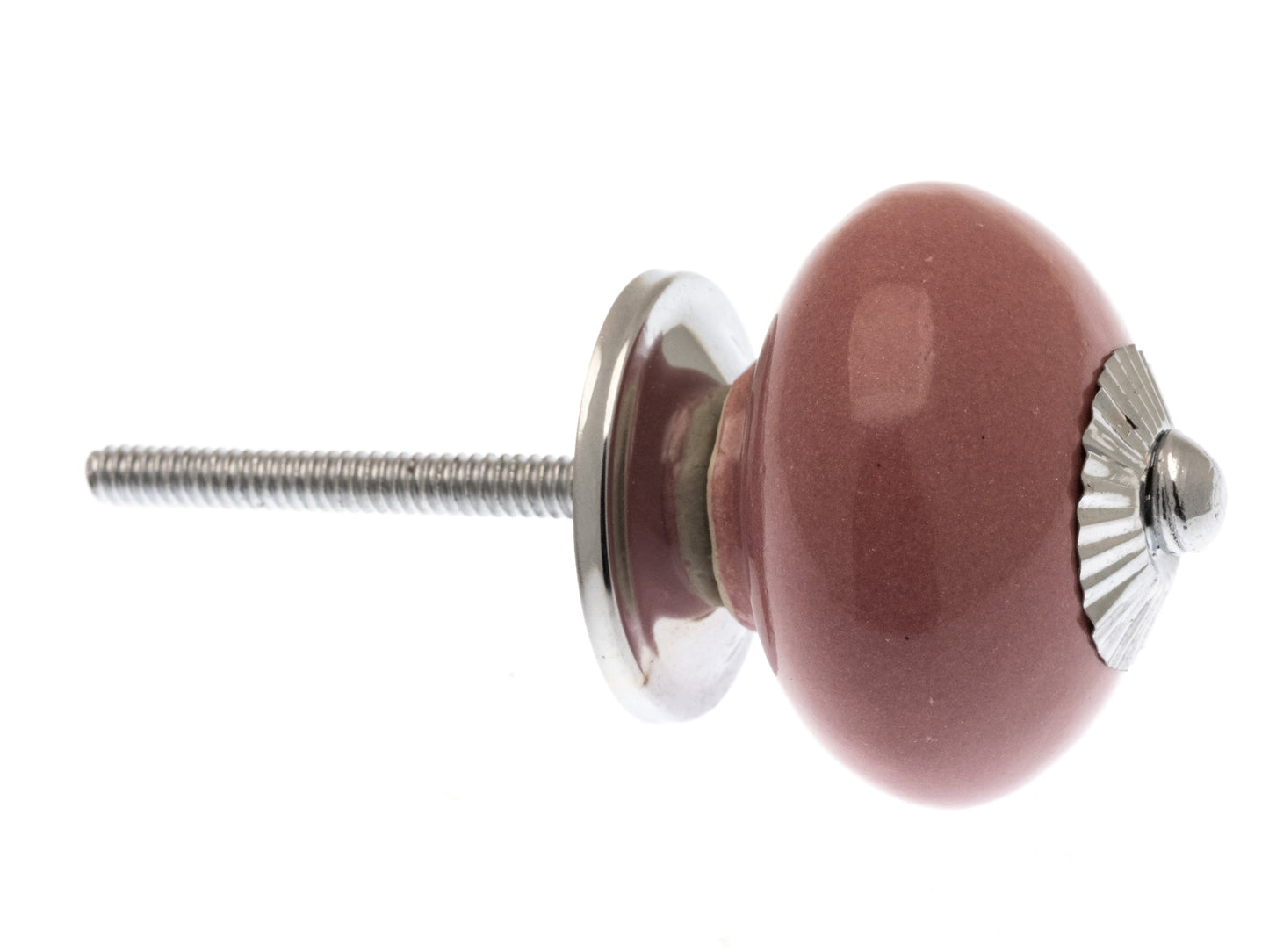 Bouton de placard en céramique rose lilas 40 mm