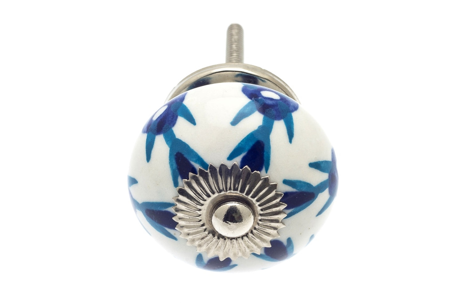 Ceramic Knob Turquoise and Blue 40mm