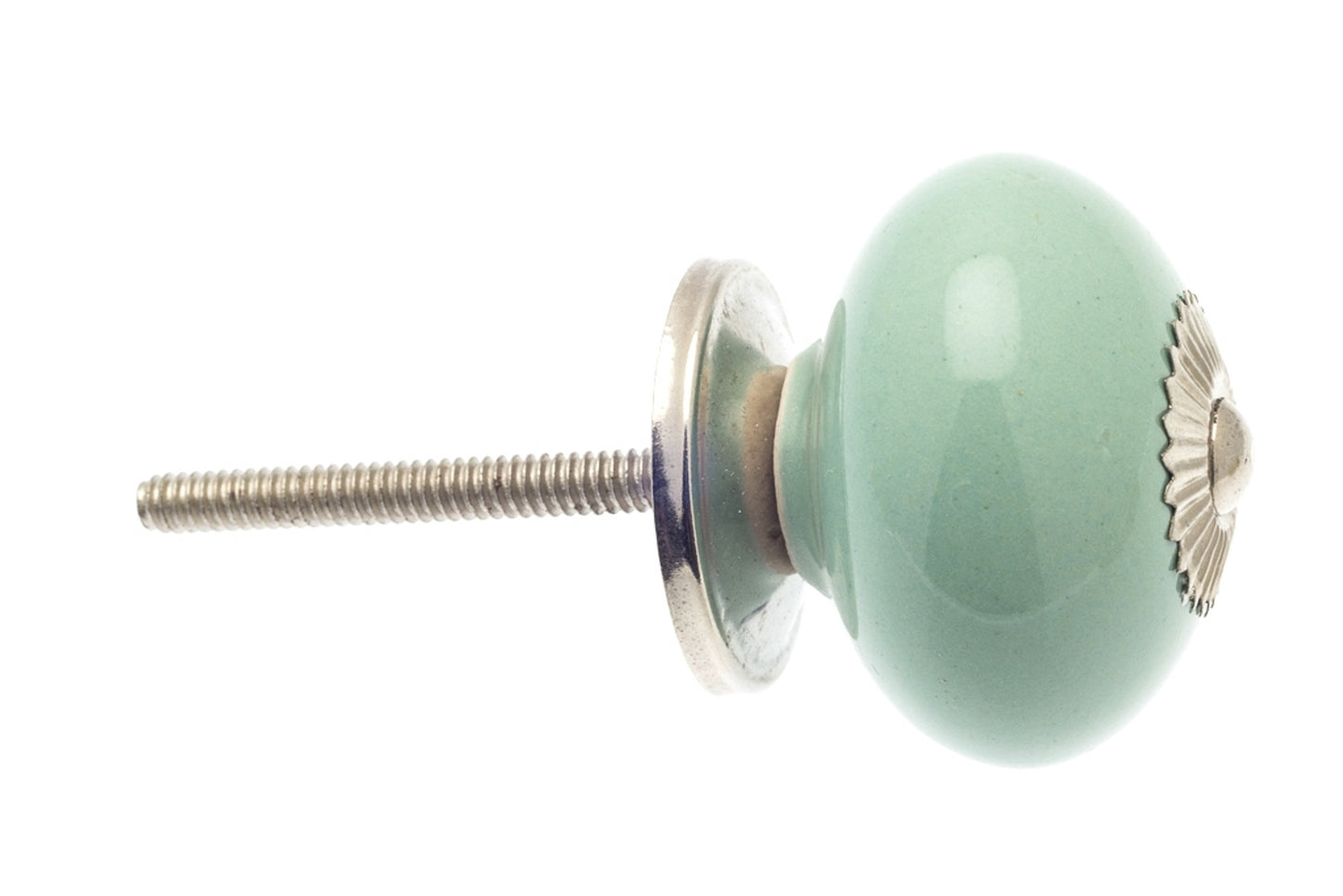 Bouton de porte en céramique Eau de Nil Vert 40mm