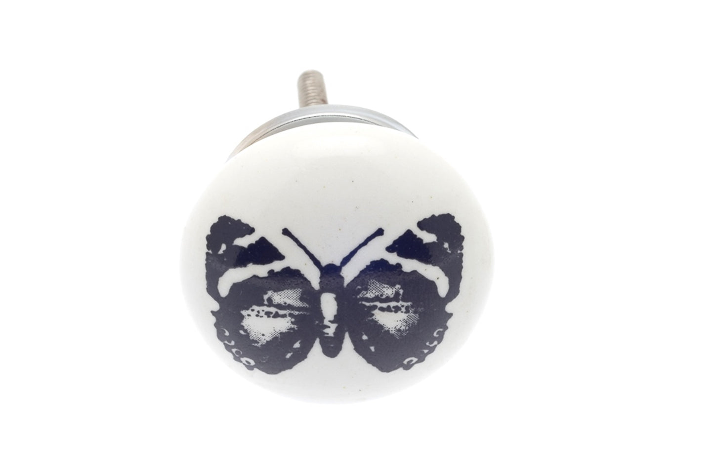 Ceramic Door Knobs 'Black Butterfly'