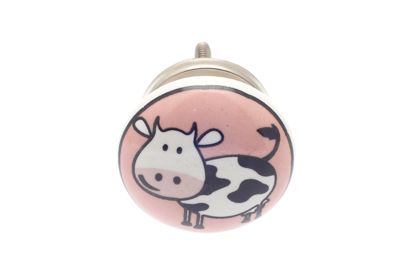 Ceramic Door Knobs 'Moo Cow'
