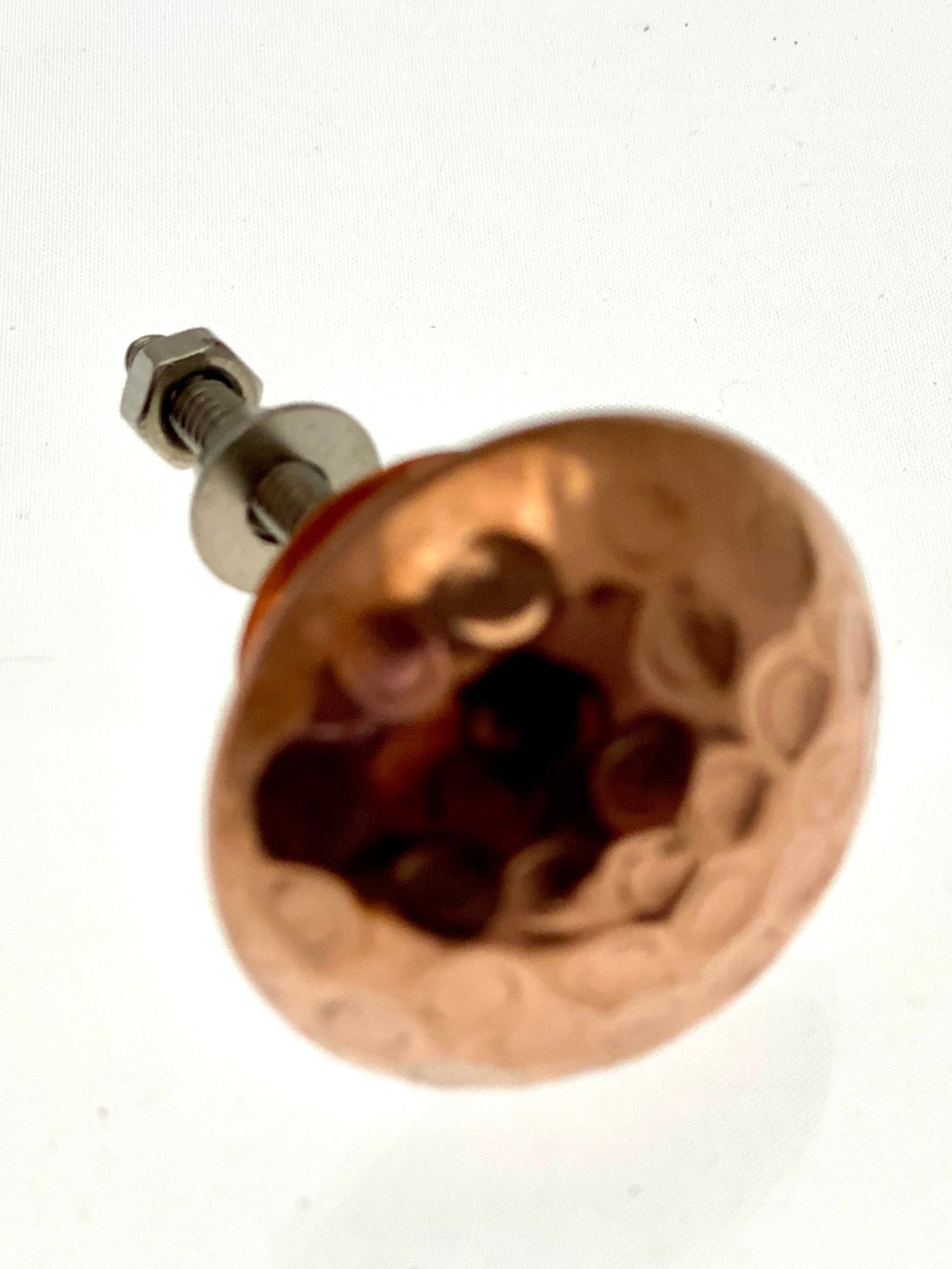 Bouton de porte à motif dôme en mosaïque - Cuivre martelé 40 mm