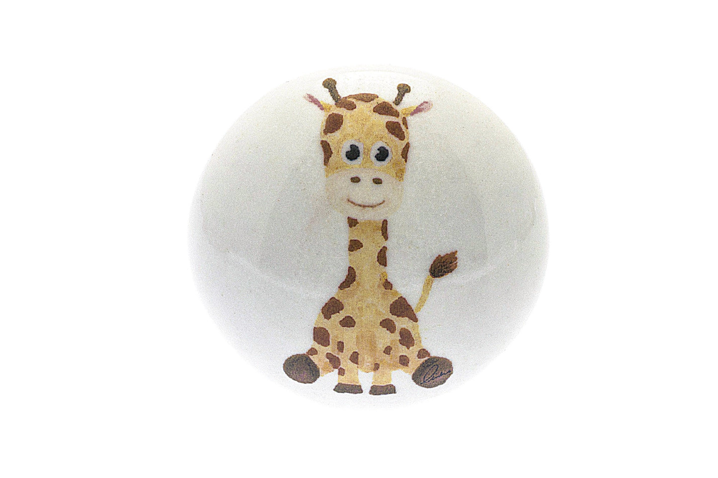 Bouton de placard en céramique Pépinière d'animaux Gee la girafe