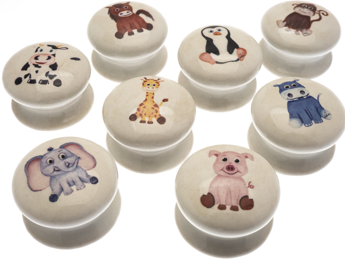 Boutons de porte d'armoire en céramique « Peintures célèbres » (lot de 10) EOL-04