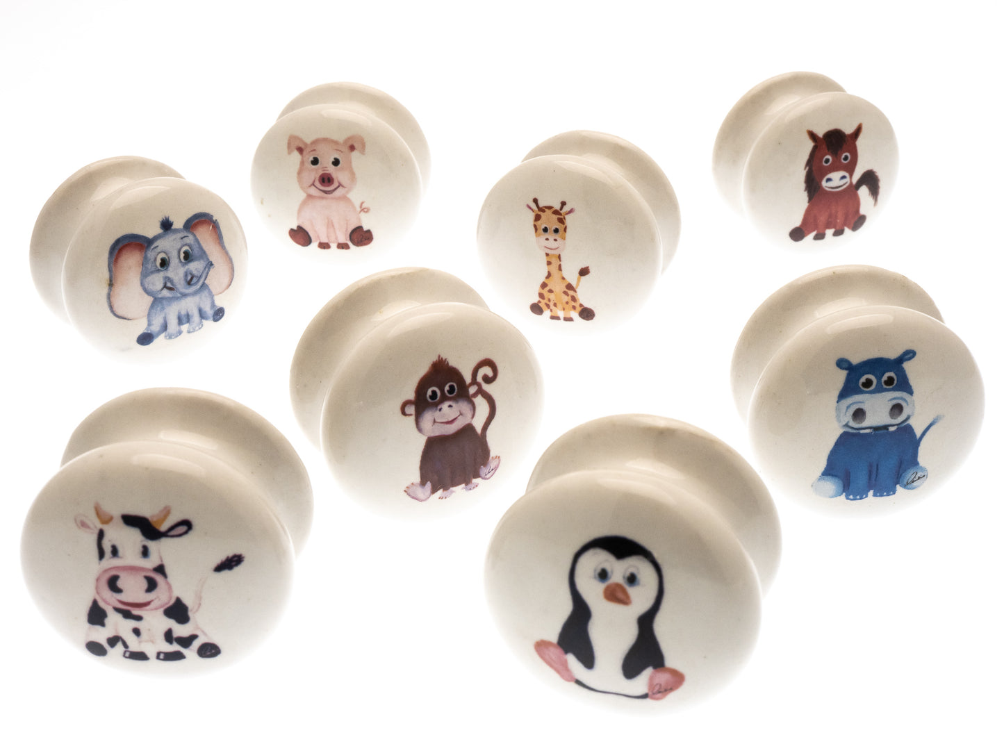 Boutons de porte d'armoire en céramique « Peintures célèbres » (lot de 10) EOL-04