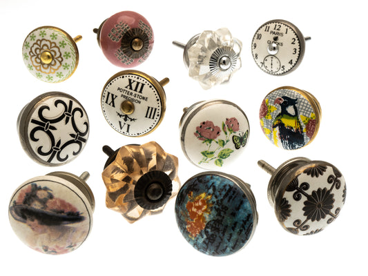 Porcelain Cupboard Door Knobs in 12 Shabby Chic Designs
