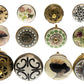 Ceramic Door Knobs Mosaic and Fretwork Designs Set of 12