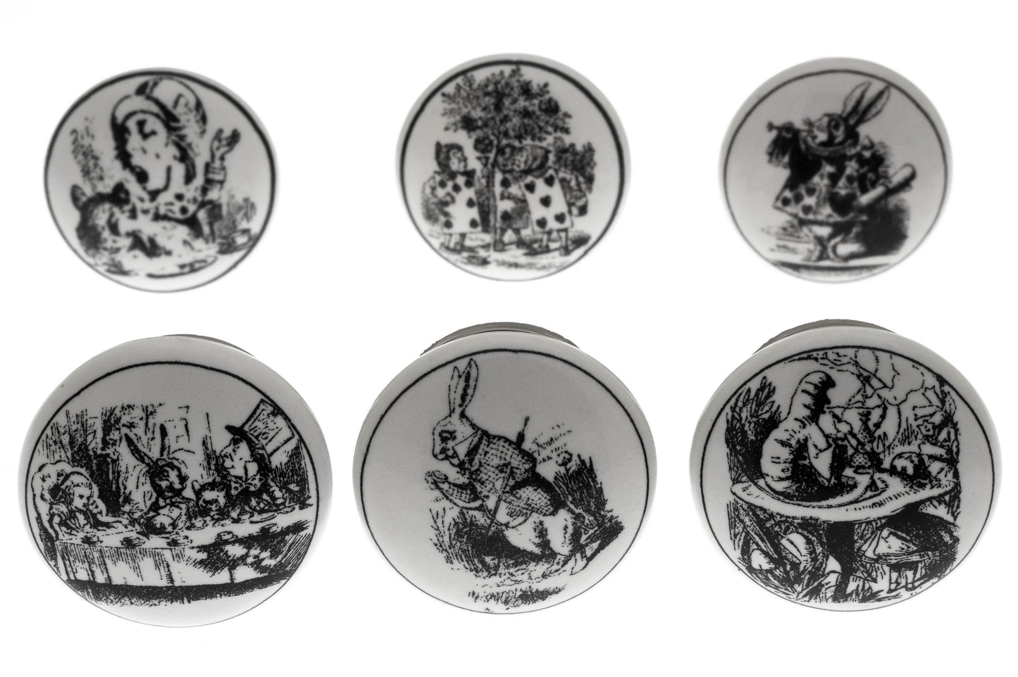 Ceramic Door Knobs Exclusive Alice in Wonderland (Set of 6)