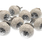 White Crackle Ceramic Door Knobs Cupboard Drawer Pull Handles Set of 8