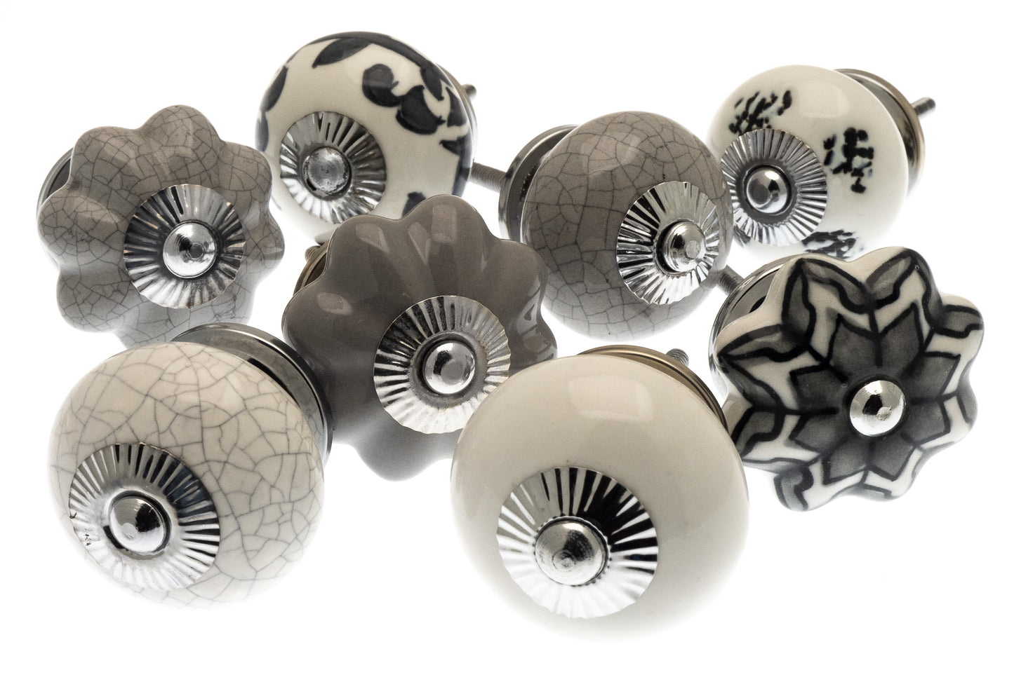 Ceramic Cupboard Knobs in 8 Pretty Shades of Subtle Greys