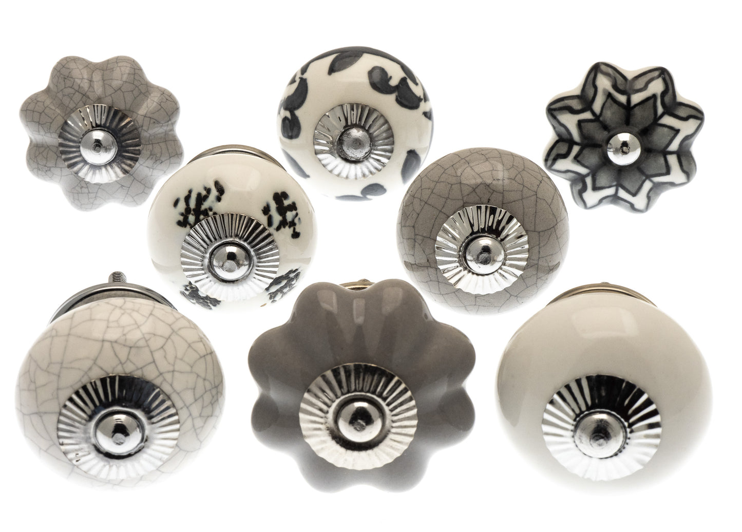 Ceramic Cupboard Knobs in 8 Pretty Shades of Subtle Greys