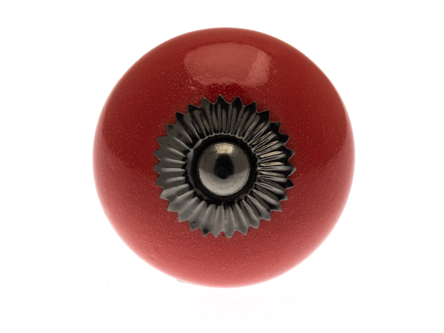 Round Ceramic Knob Ruby Red 40mm