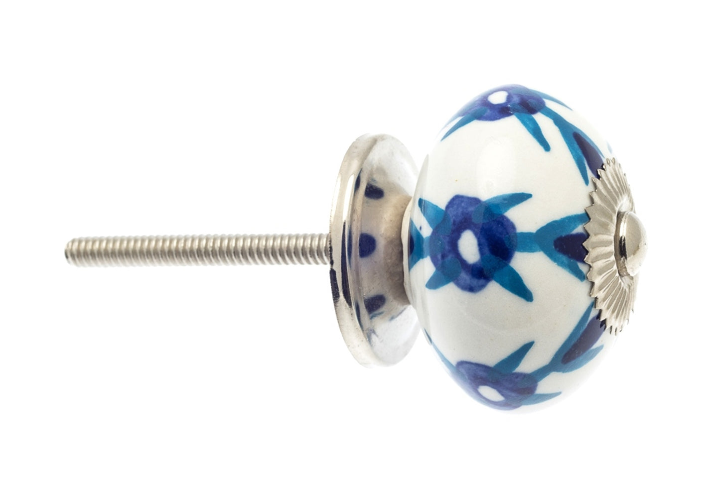 Ceramic Knob Turquoise and Blue 40mm