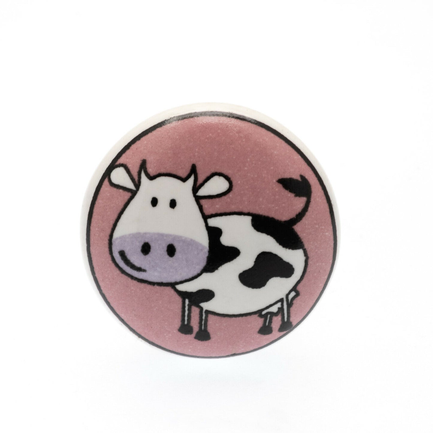 Ceramic Door Knobs 'Moo Cow'
