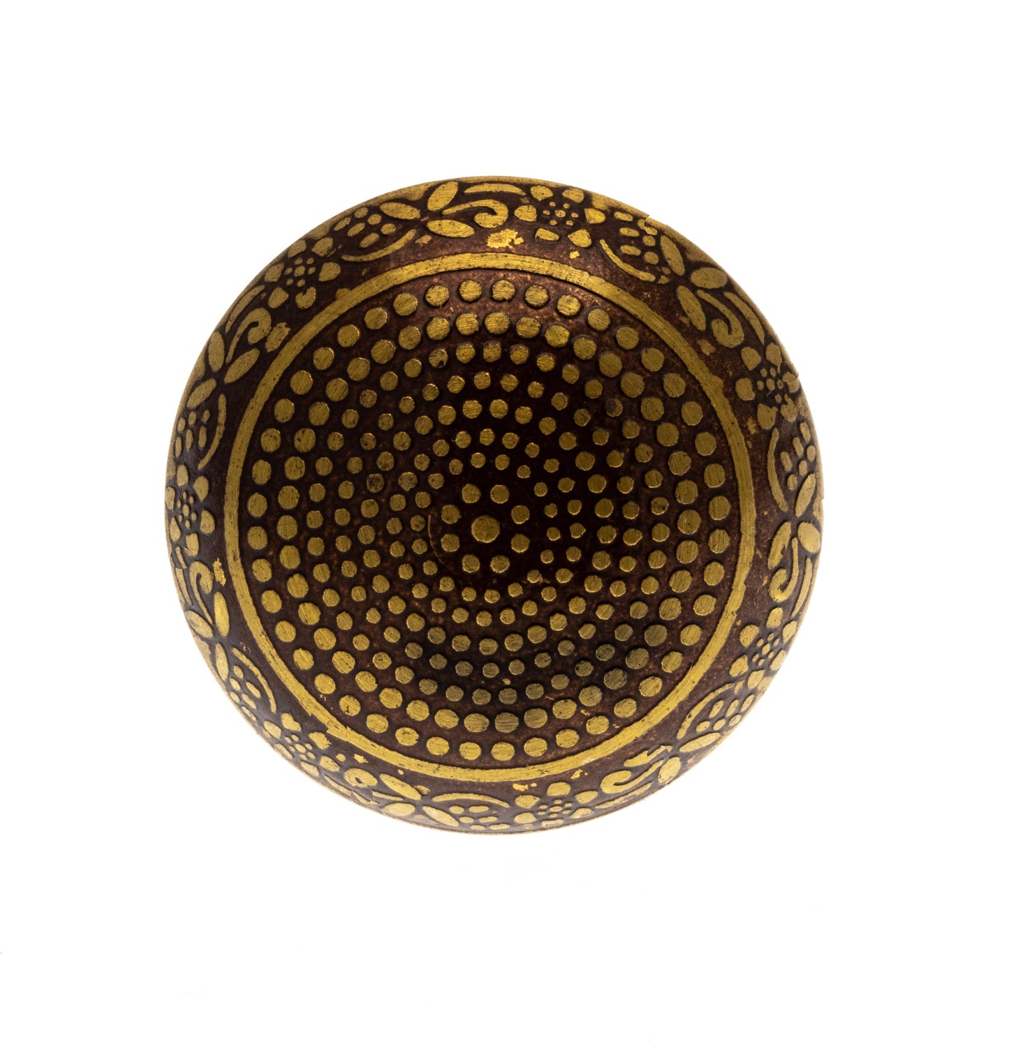 Bouton de porte à motif de dôme en mosaïque - Cuivre gravé 40 mm