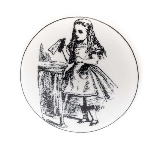 Ceramic Cupboard Knob Alice in Wonderland 'Drink Me'