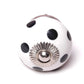 Ceramic Cupboard Knob in White with Black Dots