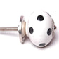 Ceramic Cupboard Knob in White with Black Dots