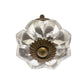 Clear Glass Cupboard Knob with Antique Brass Fittings