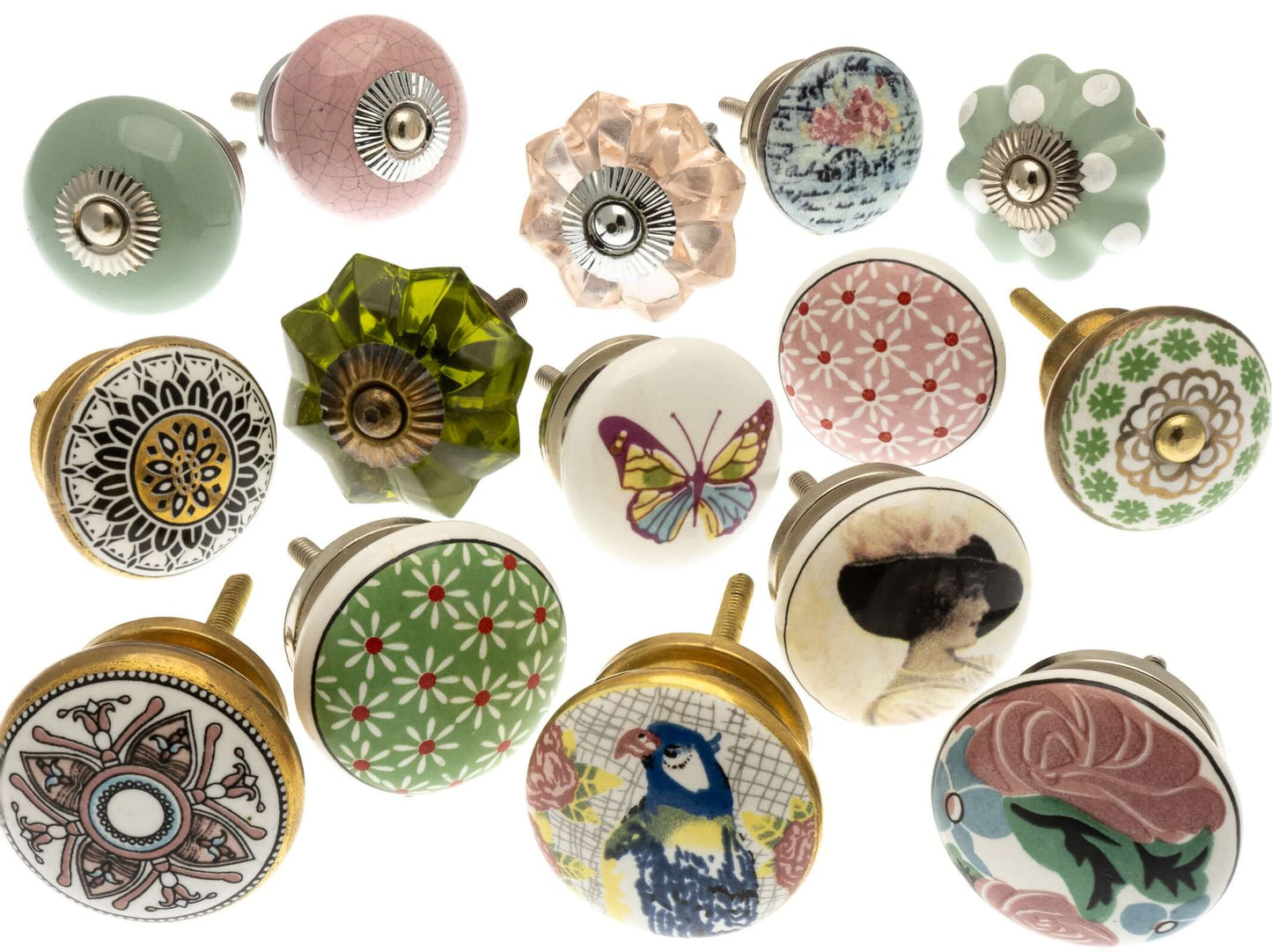 Boutons de porte en céramique Collection Château français (Ensemble de 15)