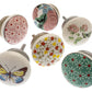 Ceramic Cupboard Knobs Vintage Floral and Clock (Set of 6)