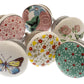 Ceramic Cupboard Knobs Vintage Floral and Clock (Set of 6)