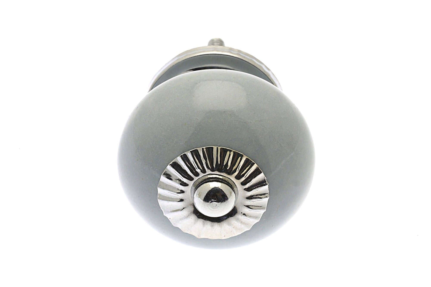 Ceramic Cupboard Knob Light Grey 40mm