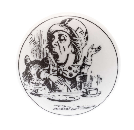 Ceramic Cupboard Knob Alice in Wonderland Mad Hatter