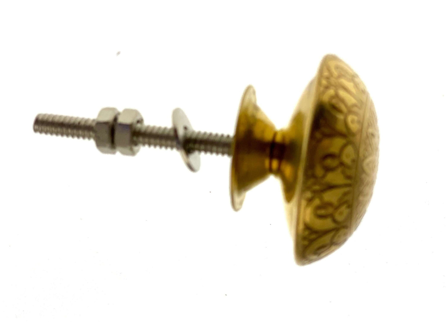 Bouton de style marocain en forme de dôme en laiton gravé pour armoires en bronze doré