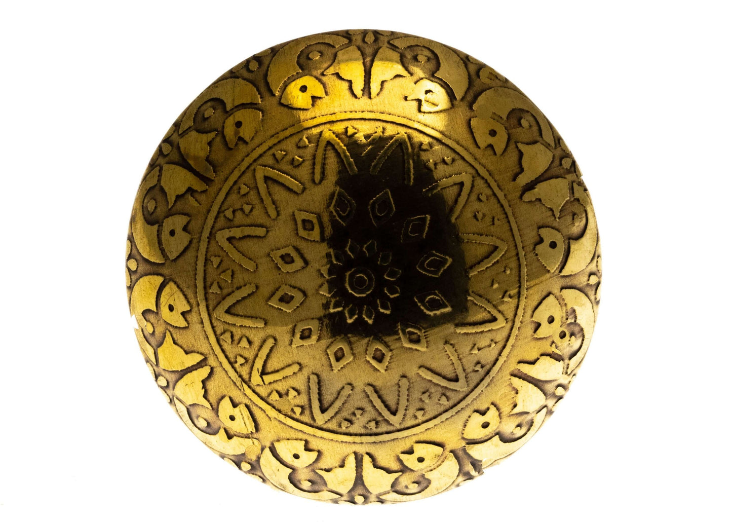 Bouton de style marocain en forme de dôme en laiton gravé pour armoires en bronze doré