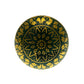 Etched Patterned Brass Dome Moroccan Style Knob for Cupboards in Green and Gold