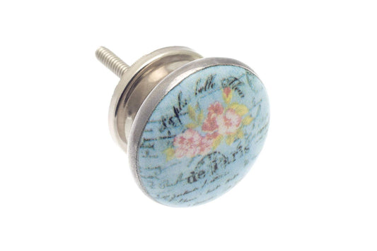 Ceramic Cupboard Knobs - Ceramic Knob 'Colour Postcard' 38mm (MT-383-ASL)